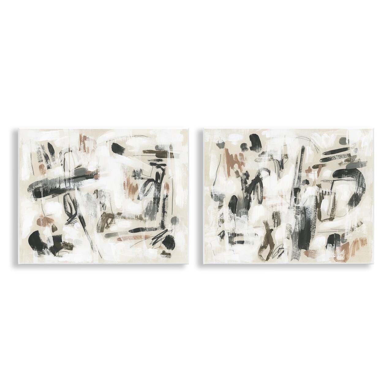 Stupell Industries Neutral Earth Tones Abstraction Wall Plaque Design by June Erica Vess